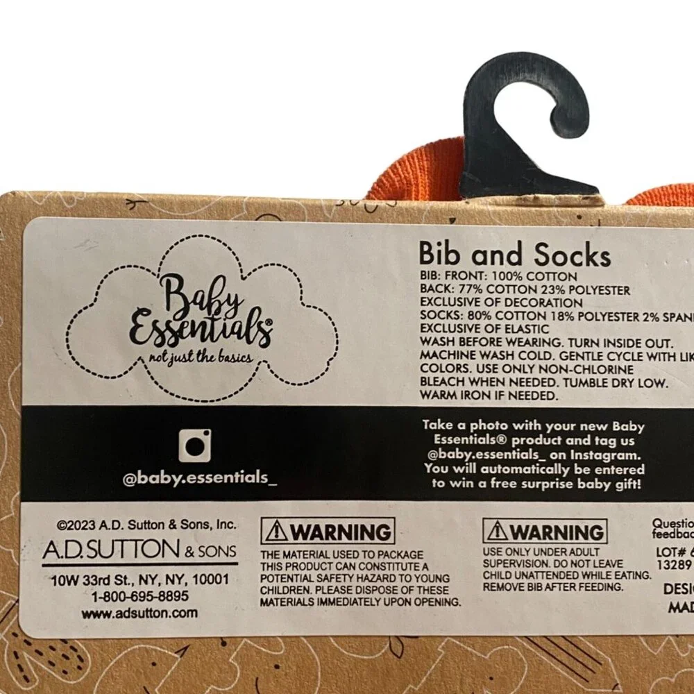 Baby Essentials 'My 1st Halloween' Bib and Socks-New!